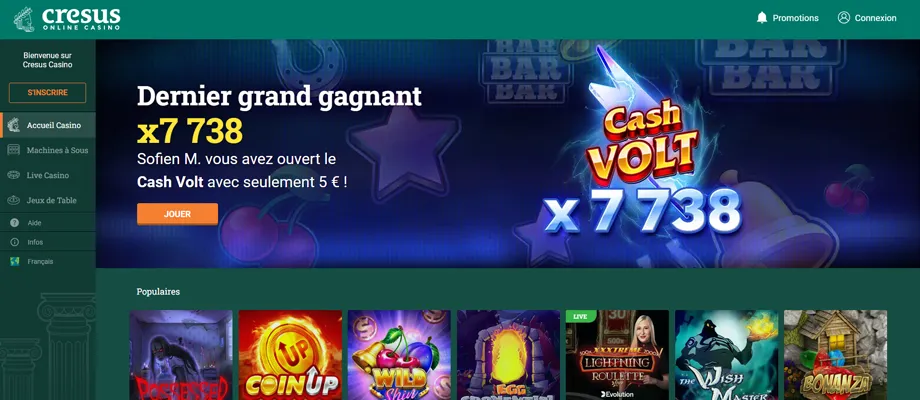 Casino Cresus : Avis complet de l'un des meilleurs casino en ligne en 2024 : Bonus, offre de jeux...