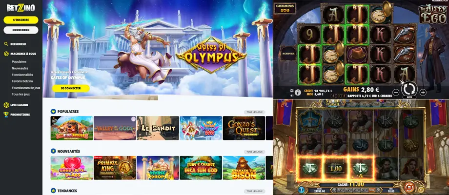 Jouez sur les meilleures machines à sous du Betzino Casino et profitez de ses fantastiques bonus !