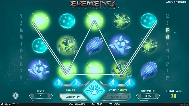 Machine à sous Elements de Netent