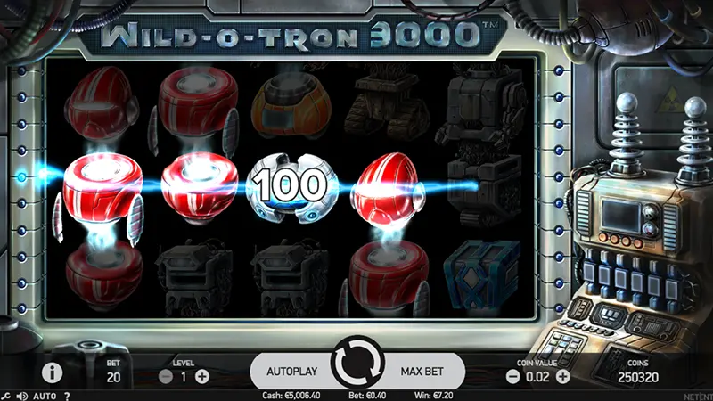 Machine à sous Wild-o-Tron 3000 de Netent

